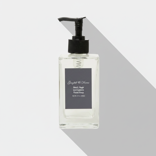Basil, Sage and Lemon Hand Soap — Correct Bottle, Long Shadow Style