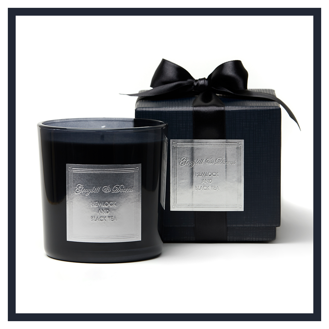 HEMLOCK AND BLACK TEA " 1932" CANDLE